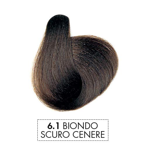 Vera Color, 6.1 Rubio Ceniza Oscuro, Tinte Profesional Permanente, Crema de Coloración Tinte Pelo Mujer sin Amoníaco con Queratina Vegetal, Aloe Vera y Bayas de Goji, Cobertura de las Canas, 100 ml