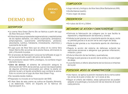Vera Green - Crema Hidratante Corporal de Aloe Vera - 200 ml - Aroma Cítrico - 100% Ecológico - Ultrarreparadora - Crema Hidratante y Regeneradora - Textura Espesa