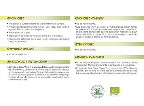 Vera Green - Crema Hidratante Corporal de Aloe Vera - 200 ml - Aroma Cítrico - 100% Ecológico - Ultrarreparadora - Crema Hidratante y Regeneradora - Textura Espesa