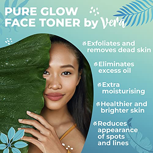 VERA Tónico Exfoliante Facial Natural con Acido Glicolico Puro (AHA) - Peeling Facial Exfoliante, Extra Hidratante - Acido Glicolico Peeling Quimico Facial Profesional - Exfoliante Facial Mujer, 250ml