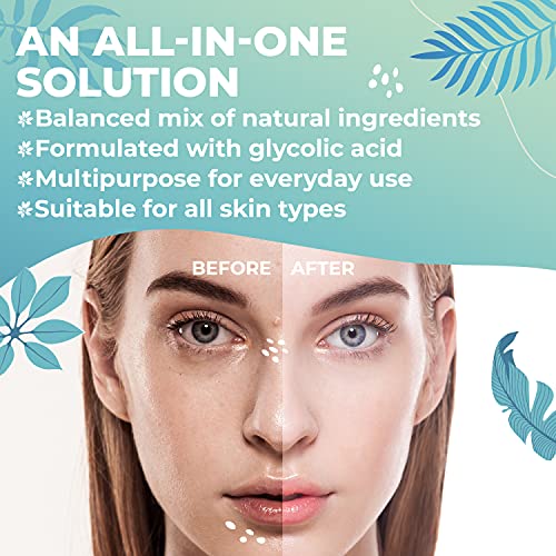 VERA Tónico Exfoliante Facial Natural con Acido Glicolico Puro (AHA) - Peeling Facial Exfoliante, Extra Hidratante - Acido Glicolico Peeling Quimico Facial Profesional - Exfoliante Facial Mujer, 250ml