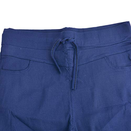 Verano De Las Mujeres 9 Lápiz De Pantalones 10 Estiramiento Flaco Destruido Leggings Joven De Cintura Alta En Agujeros Rasgados Rasgados Mirar Cher Women (Color : Dunkelblau, Size : L)