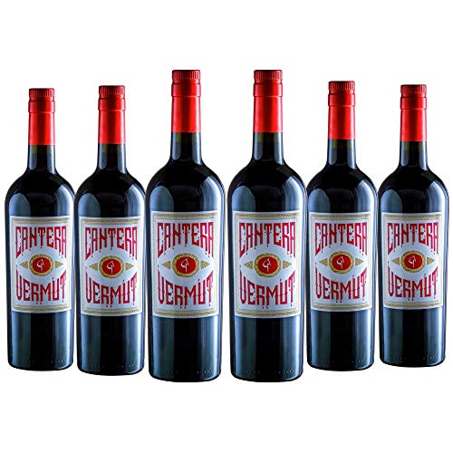 Vermut Cantera Elaborado con uva viura - Macerado en barricas de roble americano - Botella de 0.75 litros (Lote 6 Botellas)