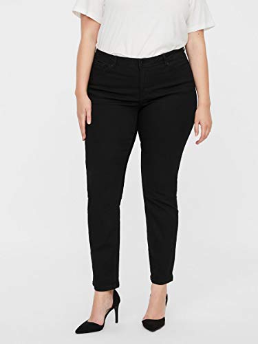 Vero Moda VMMANYA RW Slim BL Jeans-K Curve Noos, Black, 54 para Mujer