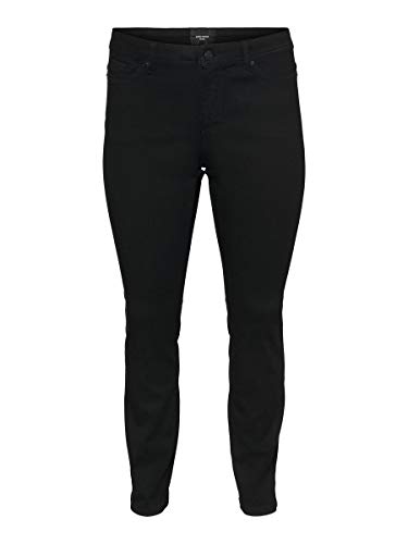 Vero Moda VMMANYA RW Slim BL Jeans-K Curve Noos, Black, 54 para Mujer