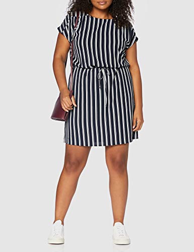 Vero Moda Vmsasha Bali S/S Short Dress Noos Vestido, Azul Marino, XL para Mujer