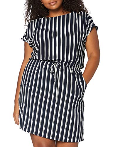 Vero Moda Vmsasha Bali S/S Short Dress Noos Vestido, Azul Marino, XL para Mujer