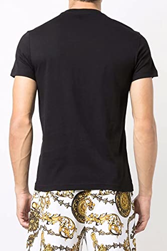 Versace Jeans Couture - Camiseta de hombre, color negro, 71GAHT27CJ00T G89 (899+948), Negro , L