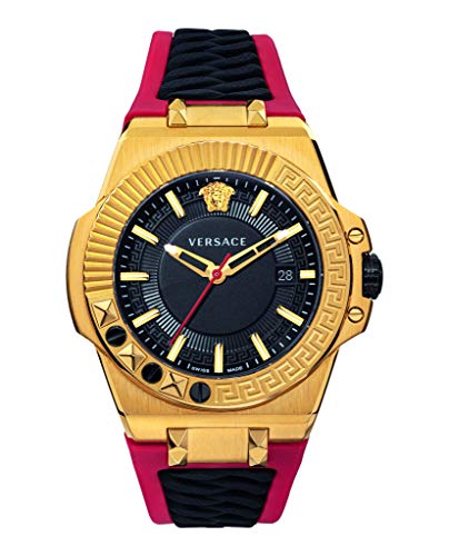 Versace Relojes Hombres Ion plateado oro amarillo negro VEDY00319