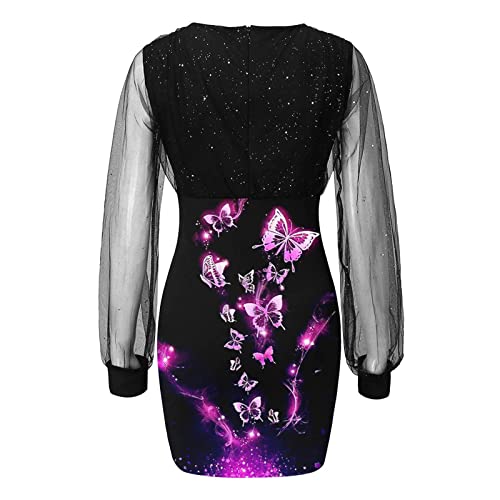 Vestido de tirantes para mujer, sexi y elegante, con acabado en flecos, para fiestas, clubes, malva, M