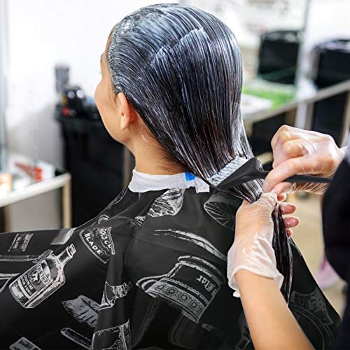 Vestido del peluquería KATOOM 3pcs delantal salón de belleza con pinceles para teñir a colorear corte de cabello para hombres mujeres niños en barbería casa club residencia de la escuela