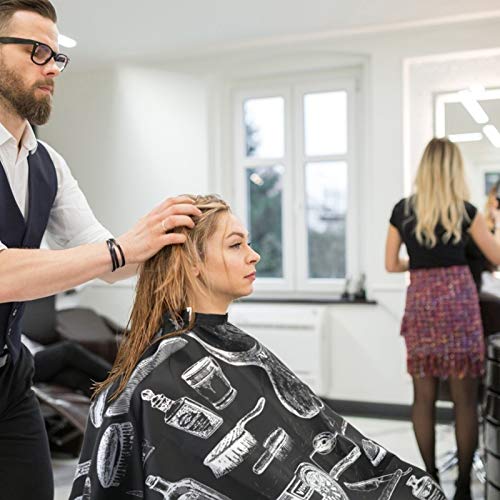 Vestido del peluquería KATOOM 3pcs delantal salón de belleza con pinceles para teñir a colorear corte de cabello para hombres mujeres niños en barbería casa club residencia de la escuela