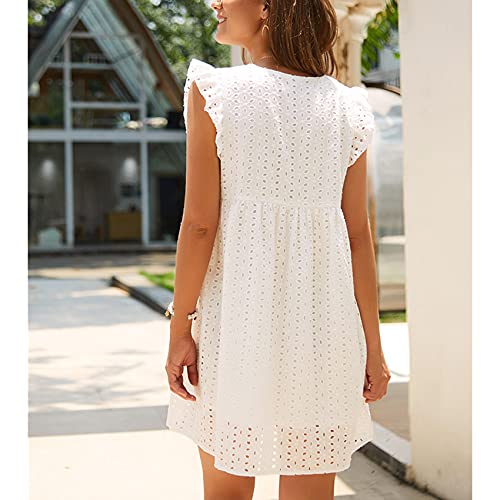 Vestido Midi De Una Pieza De Encaje De Manga Corta con Cuello En V Y Manga Corta De Aliexpress Tongxia De Quality Commuter para Mujer
