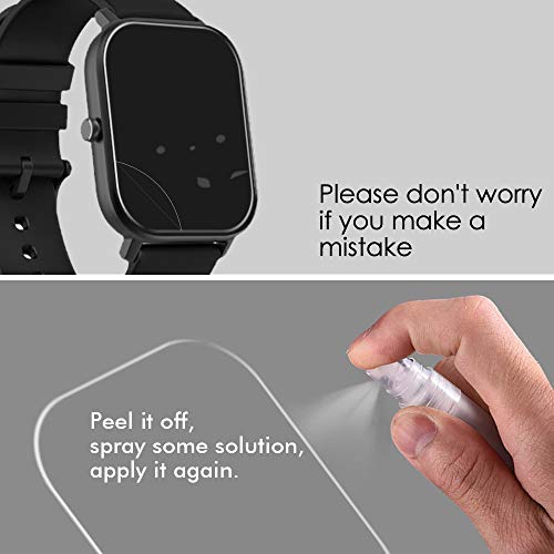 VGUARD 6 Piezas Protector de Pantalla para Huami Amazfit GTS, [Cobertura Completa] [líquida Instalar] [No Burbujas] HD Transparente TPU Suave láminas Protectora