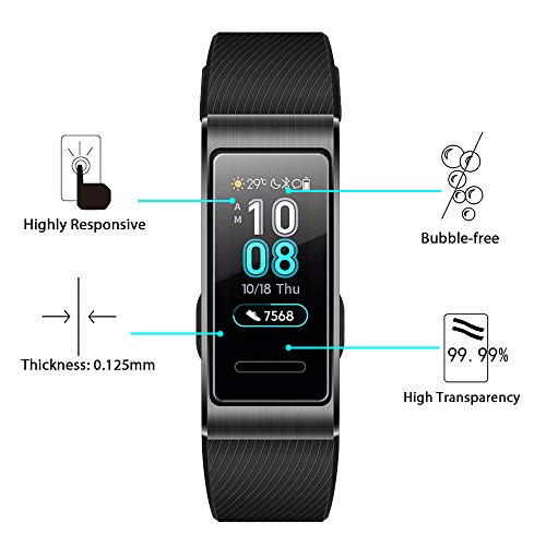 VGUARD [6 Piezas] Protector de Pantalla para Huawei Band 4 Pro/Huawei Band 3 Pro, [Cobertura Completa] [líquida Instalar] [Sin Burbujas] HD Transparente TPU Suave láminas Protectora