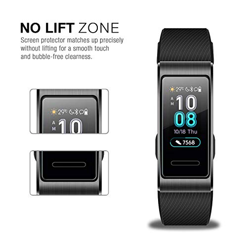 VGUARD [6 Piezas] Protector de Pantalla para Huawei Band 4 Pro/Huawei Band 3 Pro, [Cobertura Completa] [líquida Instalar] [Sin Burbujas] HD Transparente TPU Suave láminas Protectora