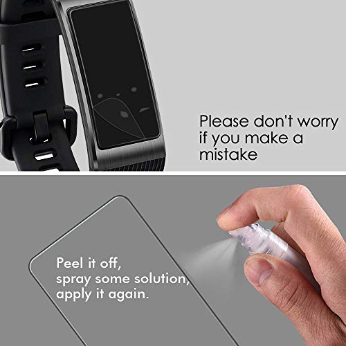 VGUARD [6 Piezas] Protector de Pantalla para Huawei Band 4 Pro/Huawei Band 3 Pro, [Cobertura Completa] [líquida Instalar] [Sin Burbujas] HD Transparente TPU Suave láminas Protectora