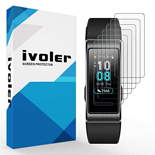 VGUARD [6 Piezas] Protector de Pantalla para Huawei Band 4 Pro/Huawei Band 3 Pro, [Cobertura Completa] [líquida Instalar] [Sin Burbujas] HD Transparente TPU Suave láminas Protectora