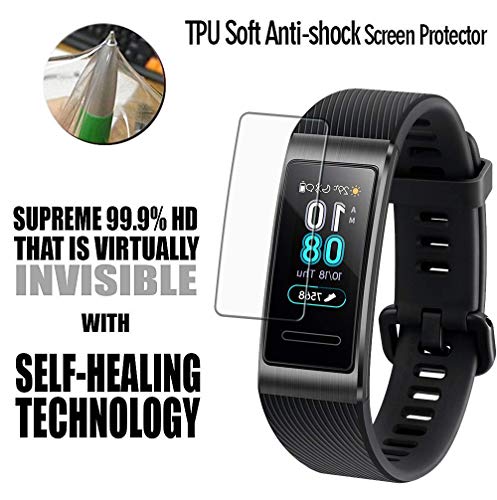 VGUARD [6 Piezas] Protector de Pantalla para Huawei Band 4 Pro/Huawei Band 3 Pro, [Cobertura Completa] [líquida Instalar] [Sin Burbujas] HD Transparente TPU Suave láminas Protectora