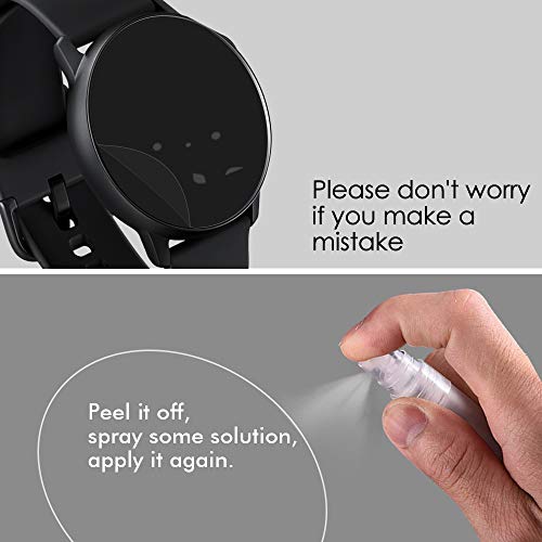 VGUARD 6 Piezas Protector de Pantalla para Samsung Galaxy Watch Active 2 44mm, [Cobertura Completa] [líquida Instalar] [No Burbujas] HD Transparente TPU Suave láminas Protectora