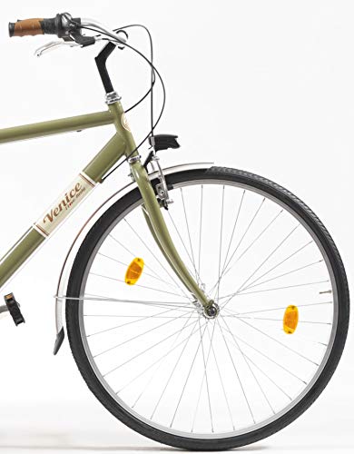 Via Veneto Bicicleta 605 para hombre, fabricada en Italia (Talla del cuadro 50, verde Oasi)