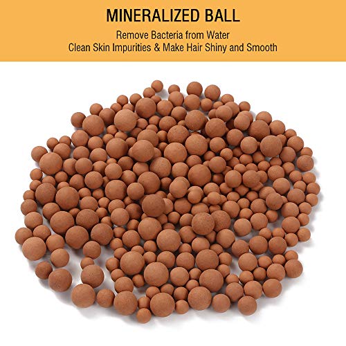 Vicloon Bolas Minerales, 9 Packs Iones Negativos de Bolas de Mineral, Adecuado para filtro iónico para cabezal de ducha, purifica el agua de la ducha que rejuvenece la piel y el cabello