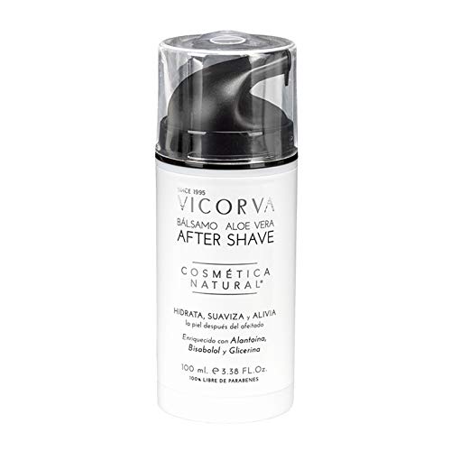 VICORVA Bálsamo After Shave | Hidrata, suaviza y alivia la piel después del afeitado | Evita la irritación, Enrojecimiento y ayuda deslizamiento cuchilla | Alantoína, Bisabolol y Glicerina | 100 ml