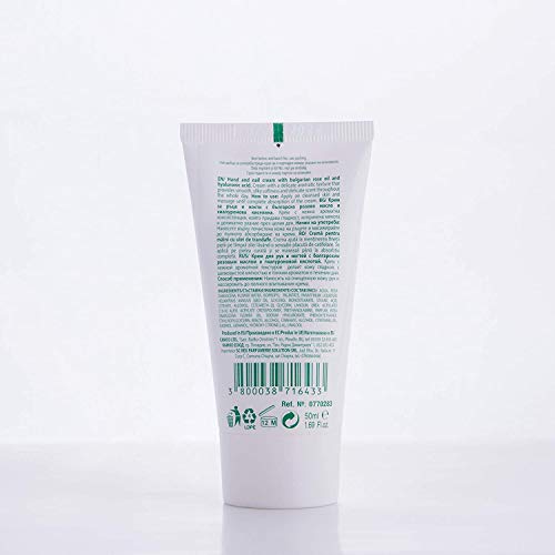 Victoria Beauty - Crema de manos y crema de uñas con aceite de rosa y ácido hialurónico para manos muy secas y agrietadas, crema hialurónico (1 x 50 ml).