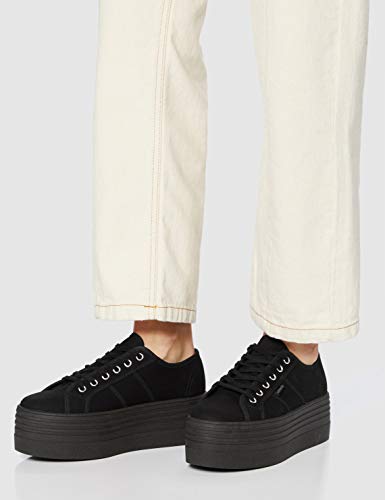 victoria Plataforma VICTORIA Basket Barcelona Doble Lona Total Black 1105101-WOMEN para Mujer Negro 37
