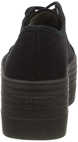 victoria Plataforma VICTORIA Basket Barcelona Doble Lona Total Black 1105101-WOMEN para Mujer Negro 37