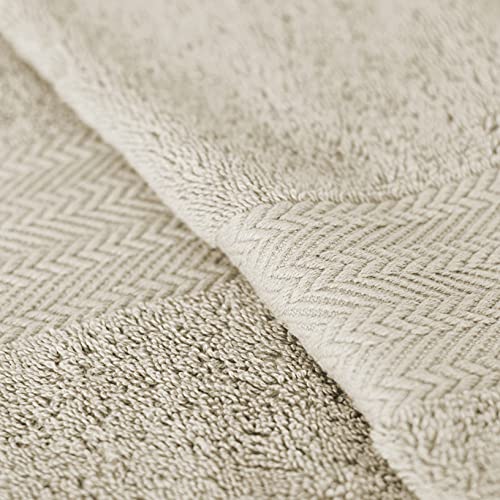 Victorio & Lucchino Juego de Toallas 100% Algodón (Beige, 6 Toallas Lavabo)