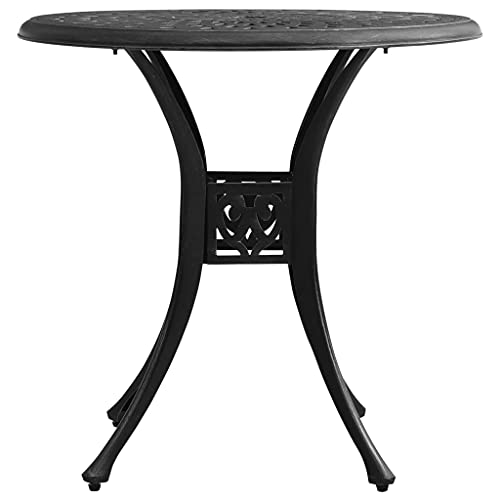 vidaXL Mesa de Jardín Muebles Mobiliario Patio Terraza Balcón Comedor Cena Café Cocina Versátil Decoración Bronce Aluminio Fundido 78x78x72 cm