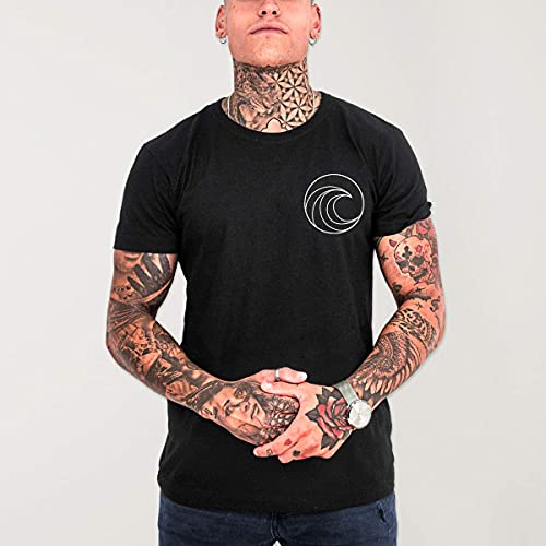 VIENTO Pro Competition Camiseta para Hombre (Negro, M)