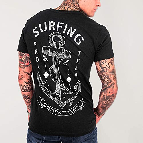 VIENTO Pro Competition Camiseta para Hombre (Negro, M)
