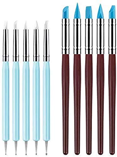 VieVogue Juego de herramientas de modelado de arcilla polimérica herramientas de esculpir arcilla de cerámica para Principiantes y Profesionales Creación de Arte (10 PCS)