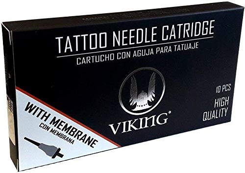 Viking Ink USA - 3 ROUND LINER (0.20mm) - Cartuchos estériles y desechables para tatuajes - Caja 10pcs