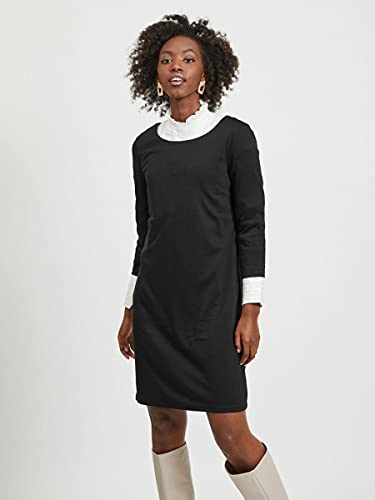 Vila Clothes VITINNY NEW DRESS, Vestido Mujer, Negro (Black), XS (Talla fabricante: XS)