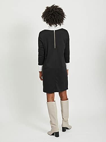 Vila Clothes VITINNY NEW DRESS, Vestido Mujer, Negro (Black), XS (Talla fabricante: XS)