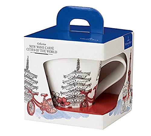Villeroy & Boch Cities of the World Taza de café Tokio, 300 ml, Altura: 11 cm, Porcelana Premium, Blanco/Colorido