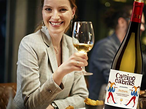Vino Blanco Albariño Rías Baixas |Vinos buenos para Regalar | Estuche Vino Gallego | Producto Gourmet | Pack Regalo Vino | 2 Botellas x 750 ml CAMINO DE CABRAS | Regalo original Hombre & Mujer