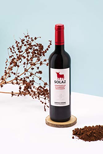 Vino Tinto D.O. Tierra De Castilla Solaz tinto variedad uva Tempranillo y Cabernet Sauvignon 75 cl
