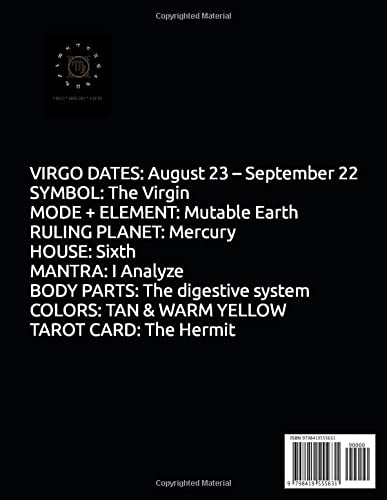 VIRGO ZODIAC MERCURY EARTH ELEMENT: JOURNAL