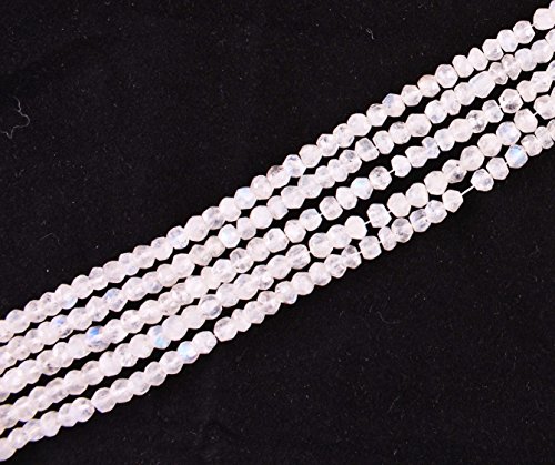 Visioneer upam Collection naturales India Blanco Piedra de luna arco iris de piedra Piedra Preciosa facettiert Rondelle Forma perlas 1 líneas lose playa