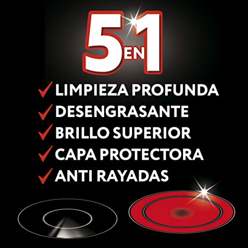 Vitroclen Limpiador de Vitrocerámica en crema, acción protectora y desengrasante - 450 ml