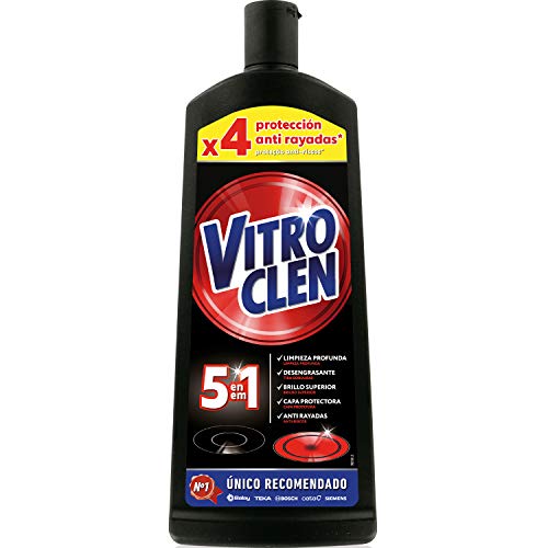 Vitroclen Limpiador de Vitrocerámica en crema, acción protectora y desengrasante - 450 ml