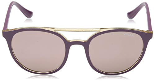 Vogue 0Vo5195S Gafas de Sol, Top Dark Violet/Glitter Yellow, 52 para Mujer
