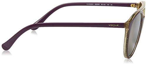 Vogue 0Vo5195S Gafas de Sol, Top Dark Violet/Glitter Yellow, 52 para Mujer