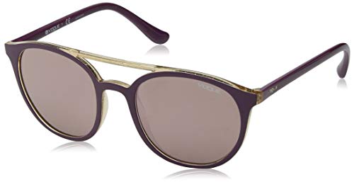 Vogue 0Vo5195S Gafas de Sol, Top Dark Violet/Glitter Yellow, 52 para Mujer