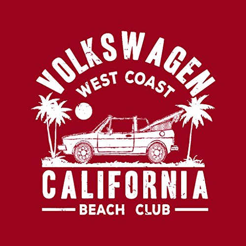 Volkswagen West Coast California Beach Club White Text Men's Sweatshirt