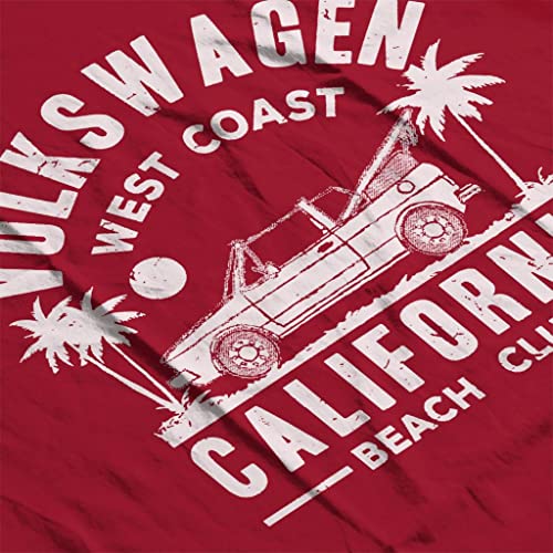 Volkswagen West Coast California Beach Club White Text Men's Sweatshirt